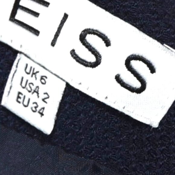 Reiss Navy 98% Wool Skirt Sz 2 Preppy Officecore Minimalist Capsule - Picture 6 of 10